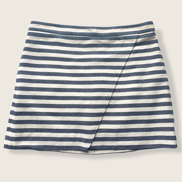 J.Crew - Striped Asymmetrical Mini Skirt - Sz 12 - Picture 2 of 6